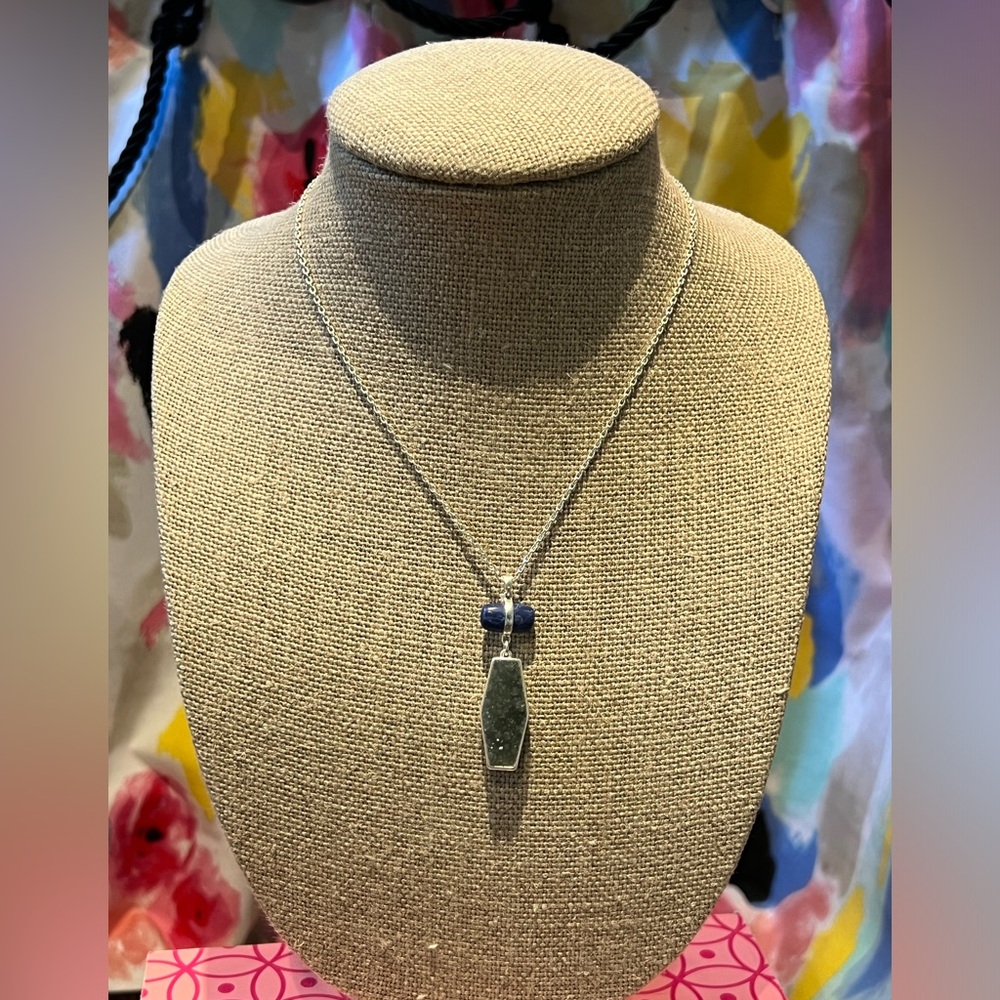 Lucky Brand Blue Sea Stone Pendant Necklace